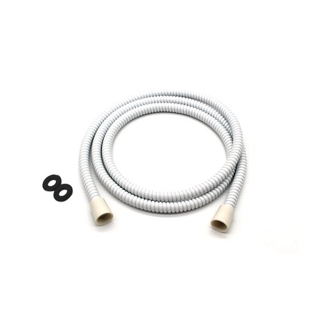WESTBRASS 72" Plastic Interlock Shower Hose in PVC
W/ ABS Conical Nuts and Rubber Washers in White D355P-WH